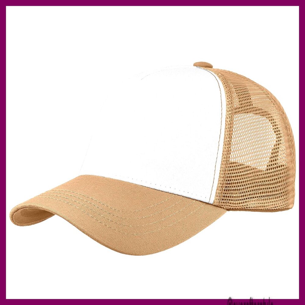 Adjustable Mesh Baseball Cap, Structured Cotton T… - image 1